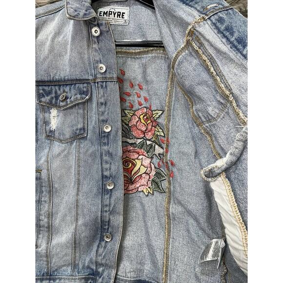 Empyre Scorpio Denim‎ Embroidered Jacket Women's Size S - Picture 4 of 5